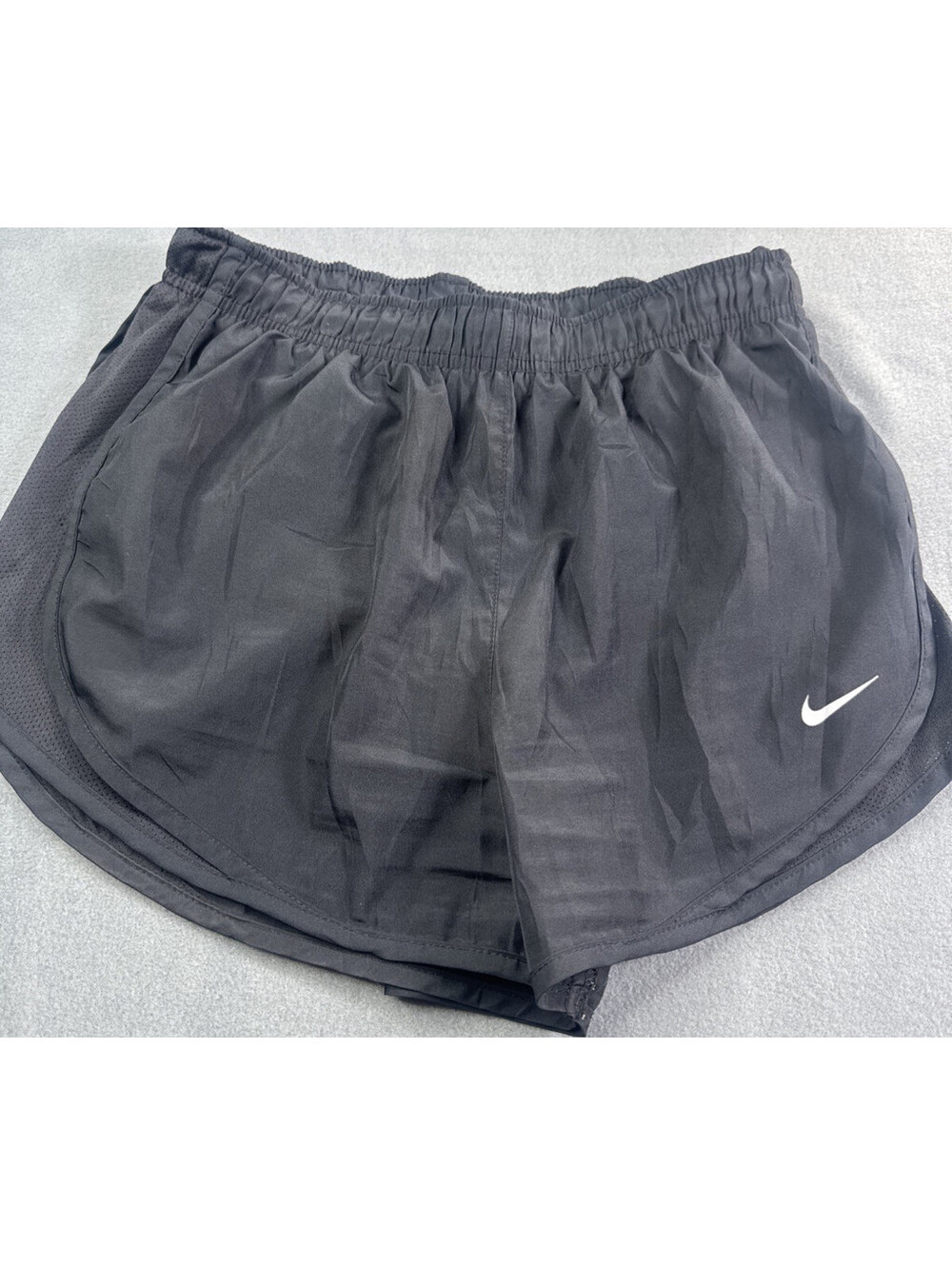 Nike Tempo Brief-Lined Running Shorts Black Womens Small 831558-014 Mesh Side